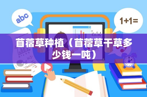 苜蓿草种植（苜蓿草干草多少钱一吨）