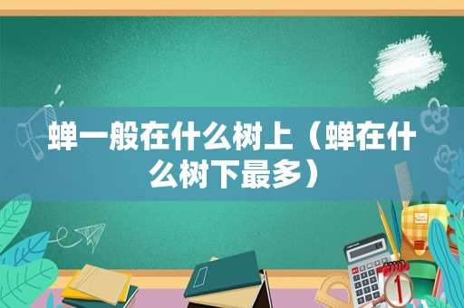 蝉一般在什么树上（蝉在什么树下最多）