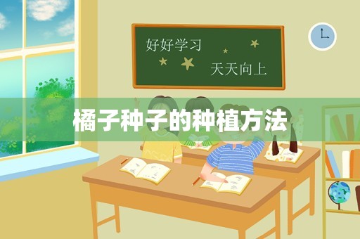 橘子种子的种植方法