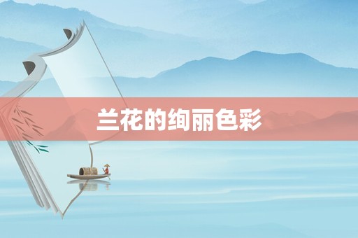 兰花的绚丽色彩