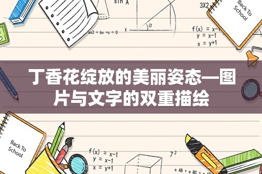 丁香花绽放的美丽姿态—图片与文字的双重描绘