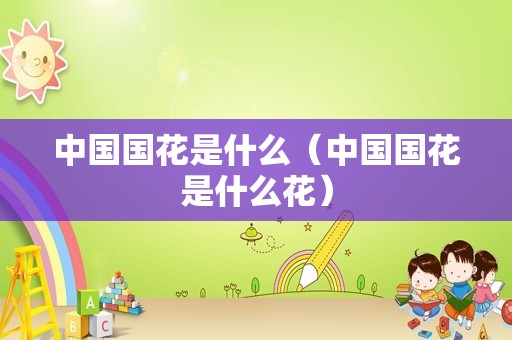 中国国花是什么（中国国花是什么花）