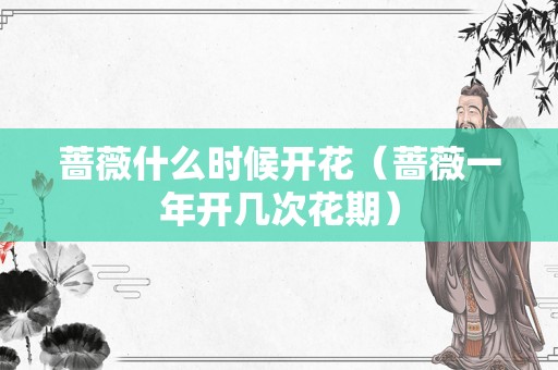 蔷薇什么时候开花（蔷薇一年开几次花期）