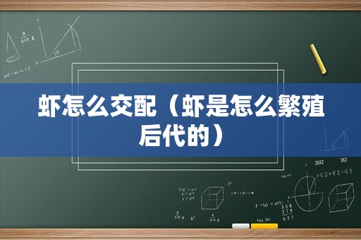 虾怎么交配（虾是怎么繁殖后代的）