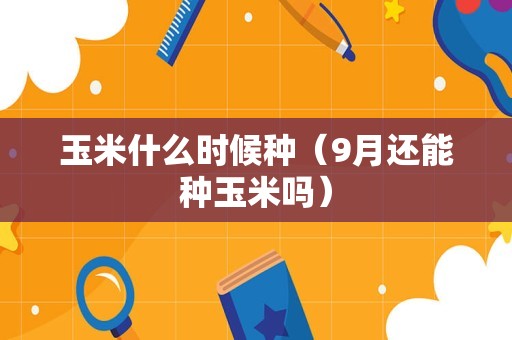 玉米什么时候种（9月还能种玉米吗）