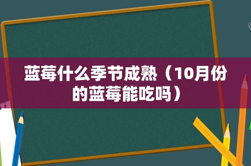 蓝莓什么季节成熟（10月份的蓝莓能吃吗）