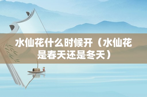 水仙花什么时候开（水仙花是春天还是冬天）