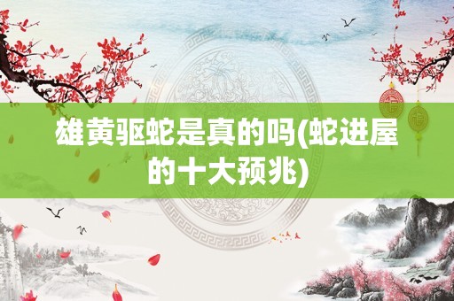 雄黄驱蛇是真的吗(蛇进屋的十大预兆)
