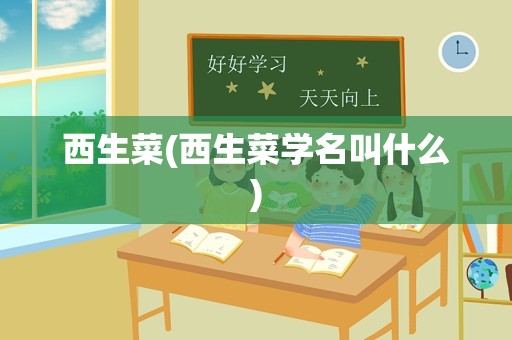 西生菜(西生菜学名叫什么)