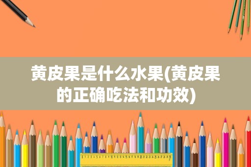 黄皮果是什么水果(黄皮果的正确吃法和功效)