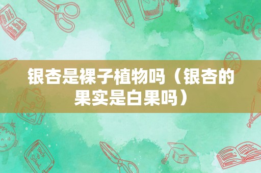 银杏是裸子植物吗（银杏的果实是白果吗）