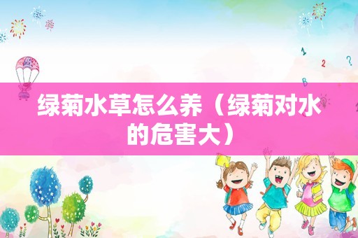 绿菊水草怎么养（绿菊对水的危害大）